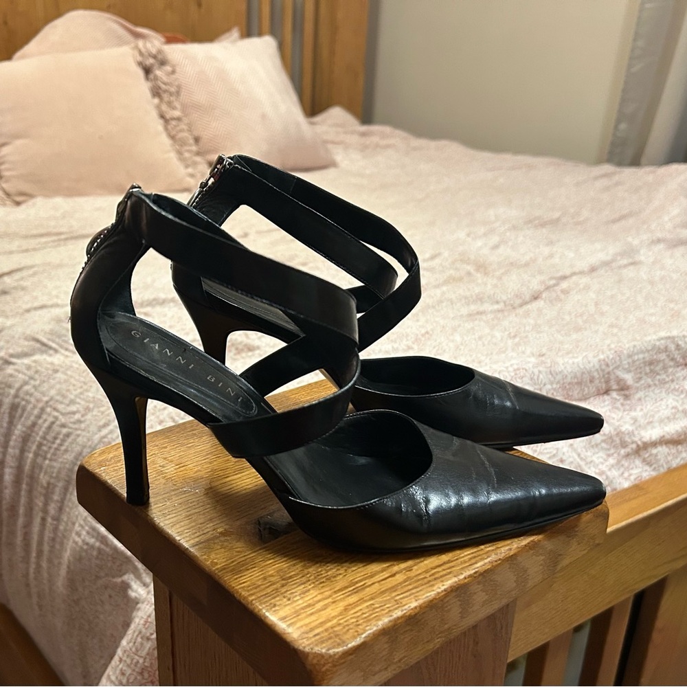 Gianni Bini Elegant Black Strappy Heels